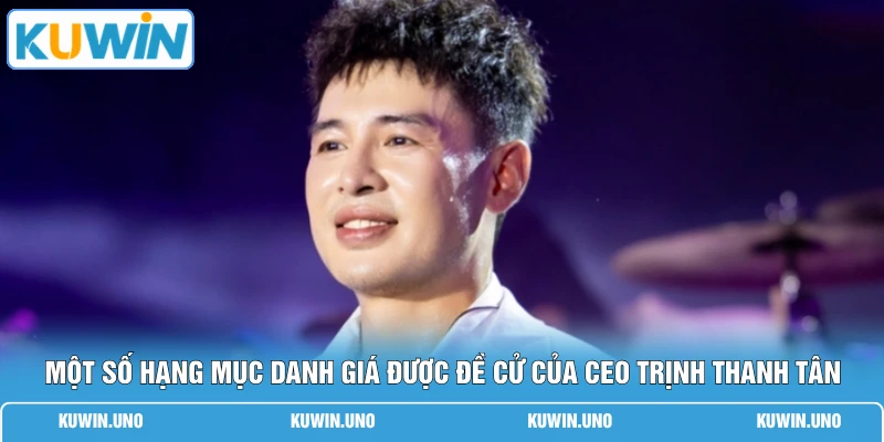 Một số hạng mục danh giá được đề cử của CEO Trịnh Thanh Tân
